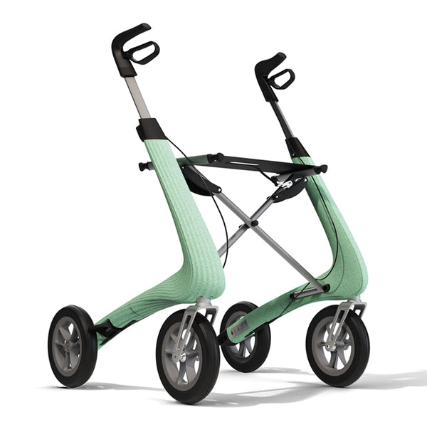ByACRE Nordic Pioneer Rollator – Lightweight Aluminium Walker, 5.9 Kg, Easy Fold With Seat, Glacier Green