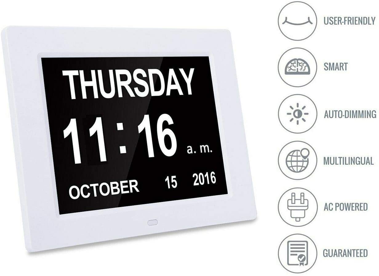 8 Digital Calendar Day Clock Orientation Clock