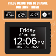 8" Talking Digital Dementia Orientation Clock