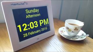 MemRabel 2 (v5) Audio Visual Orientation/Calendar Alarm Clock