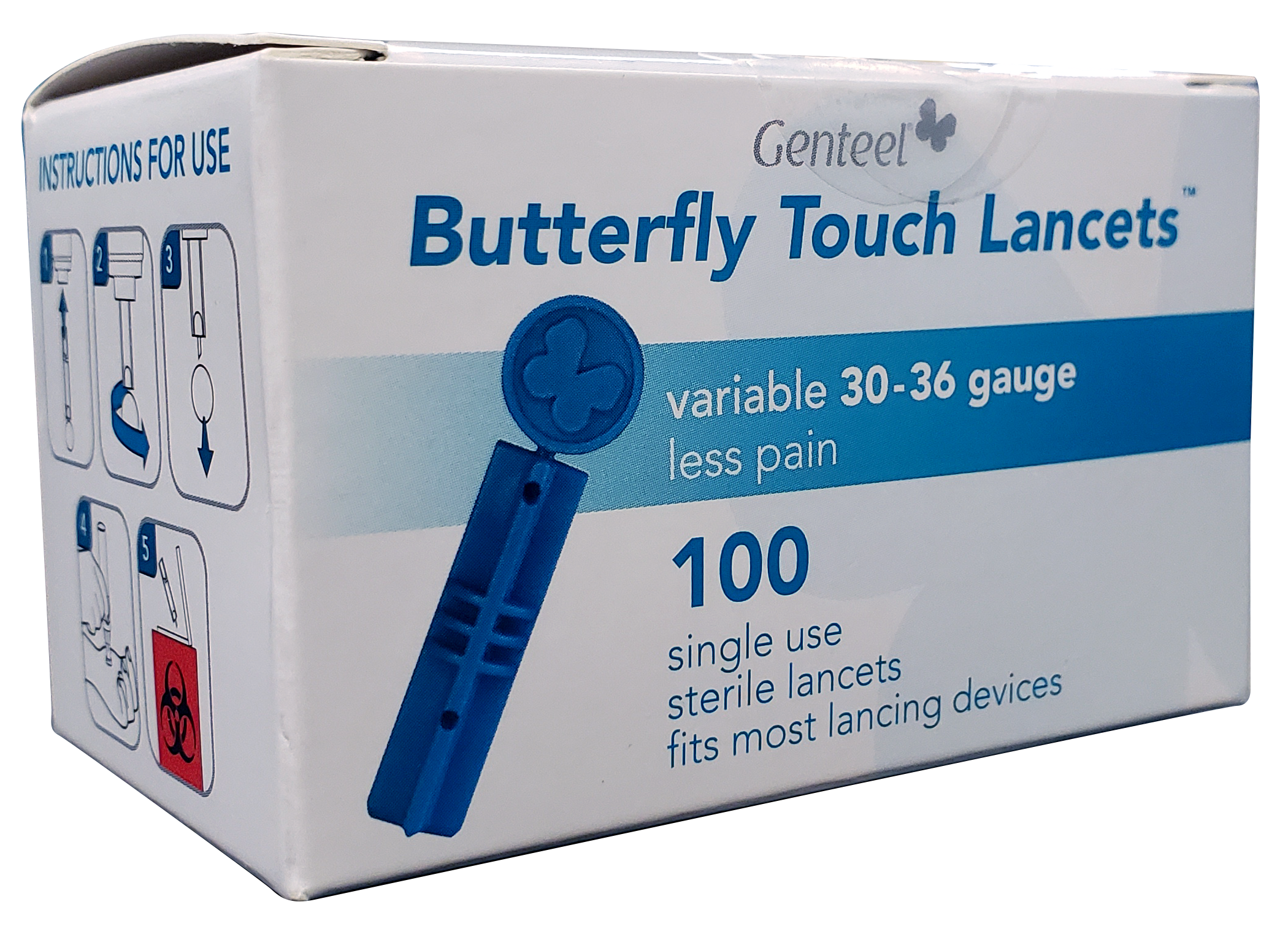 Genteel® Butterfly Touch Lancets